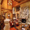 log home fireplace